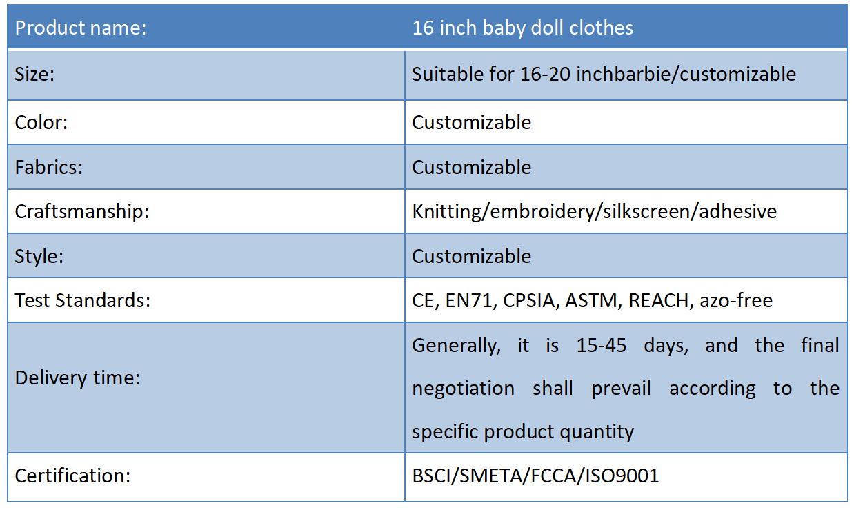 20 inch doll clothes