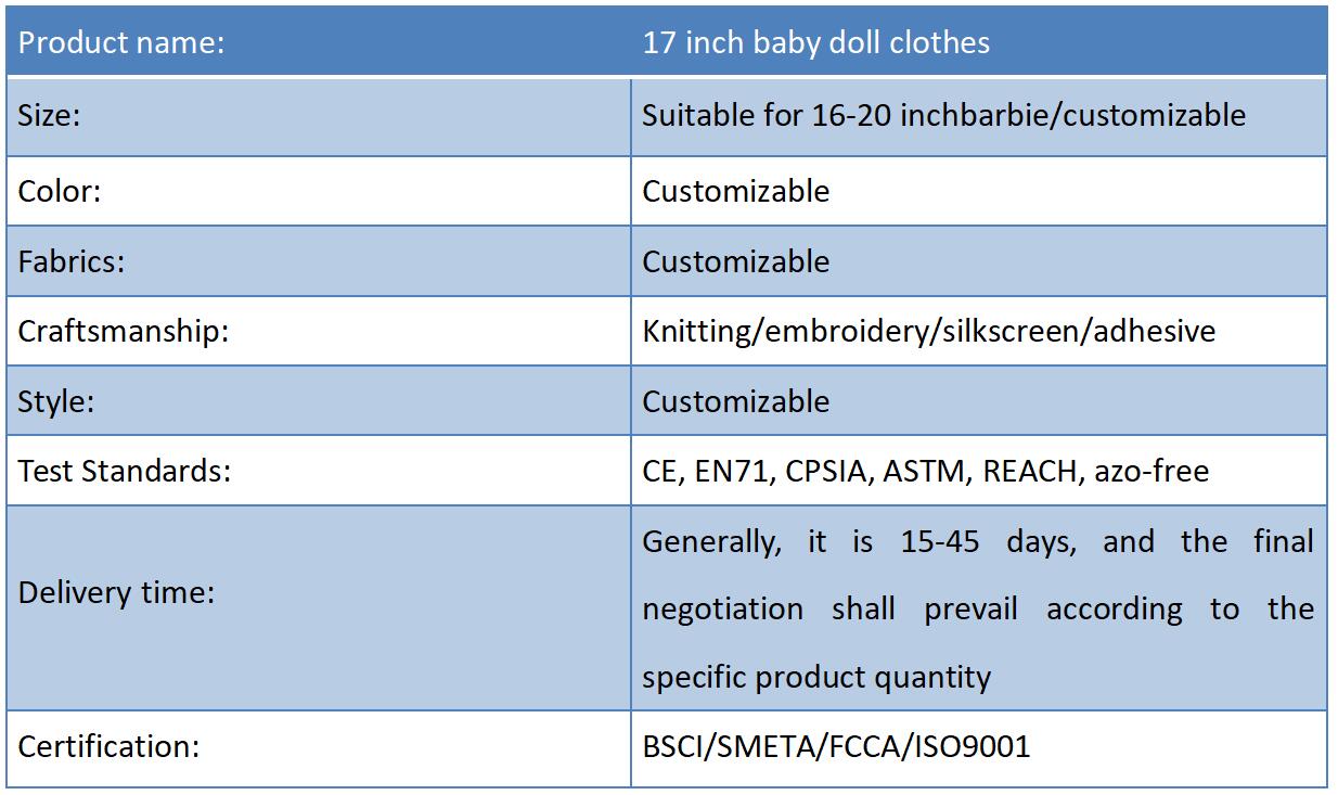 20 inch doll clothes