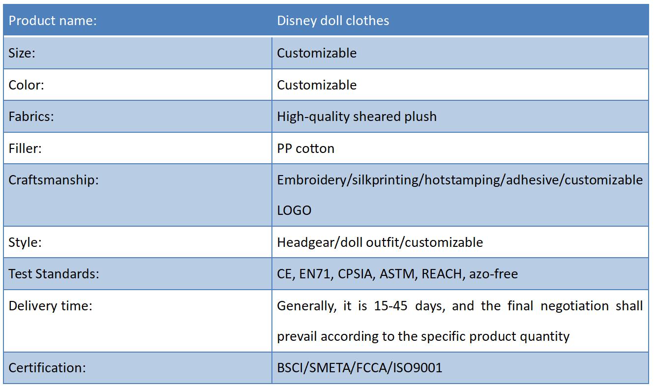 Disney doll clothes