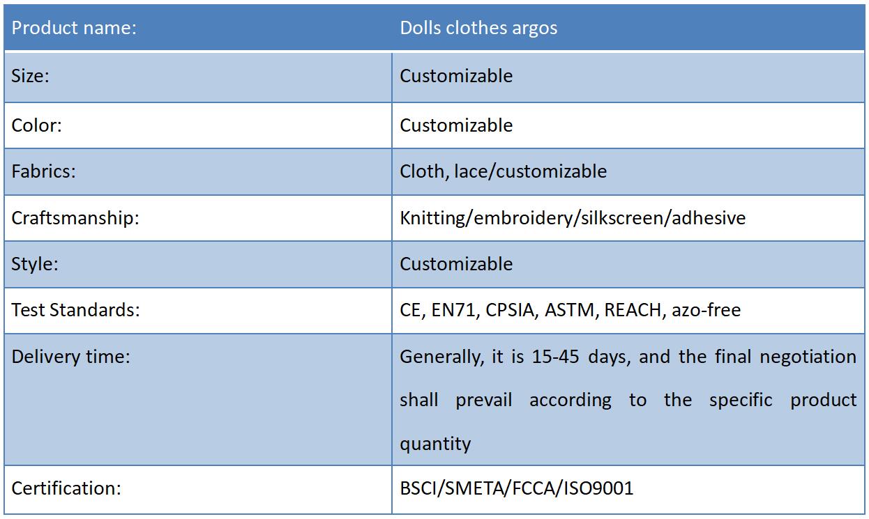 Dolls clothes argos