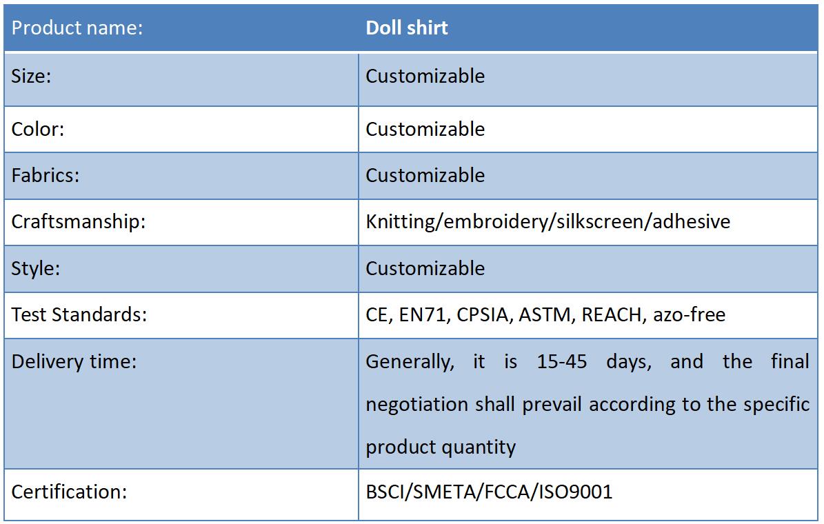 Doll shirt