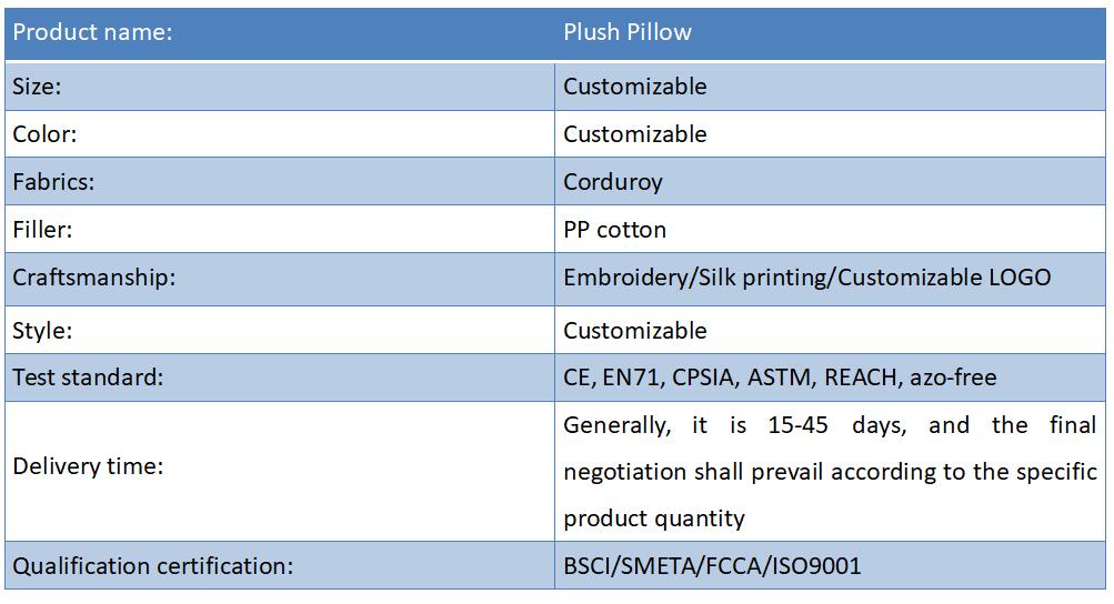 Plush pillow