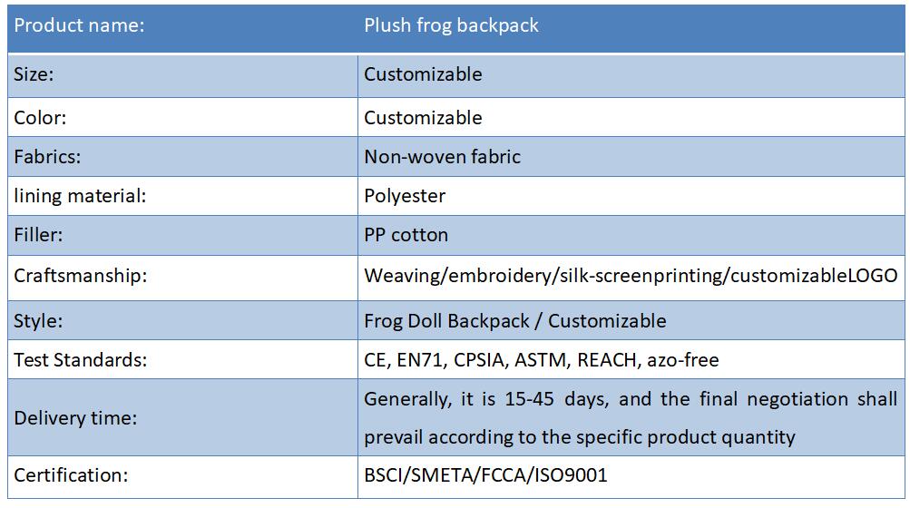 plush frog backpack