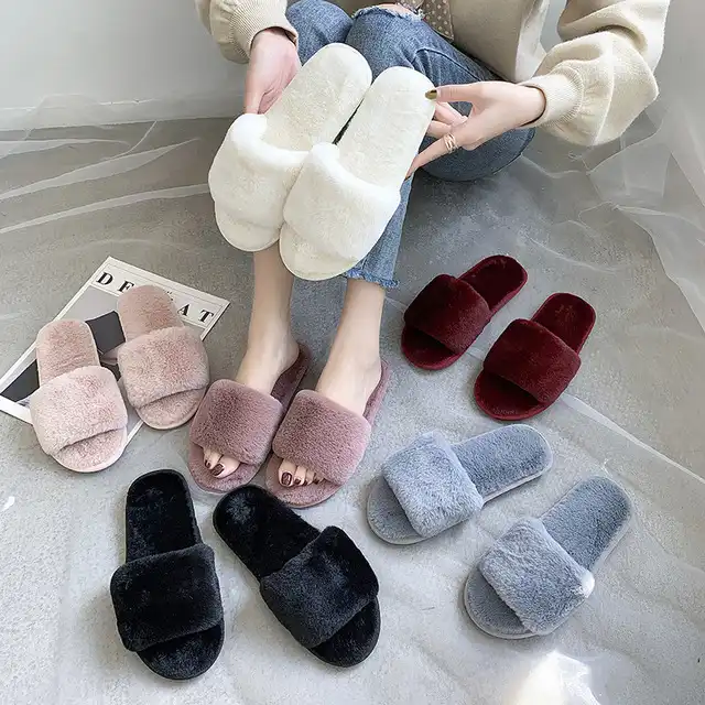 Plush slippers
